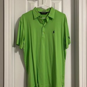 Men’s Ralph Lauren Green Polo Golf Polo, Size Medium, Pima Cotton, Excellent Cnd
